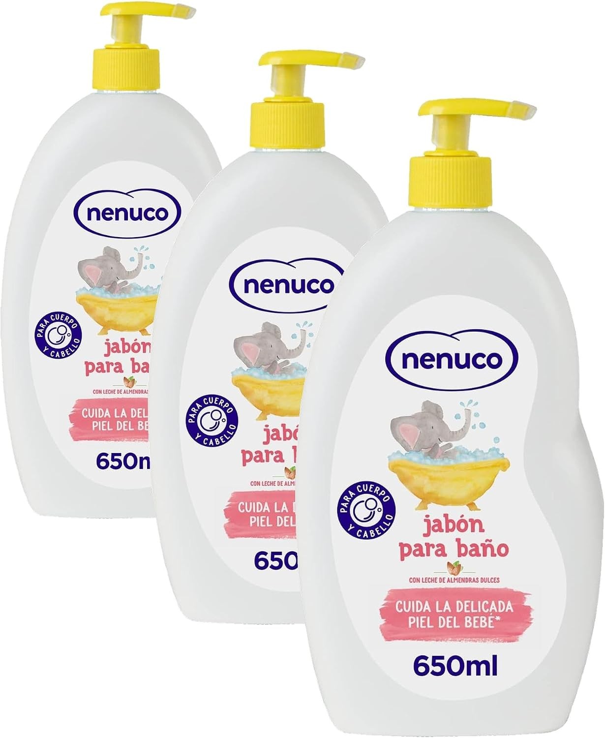 6x 650 ml Jabón para baño Nenuco