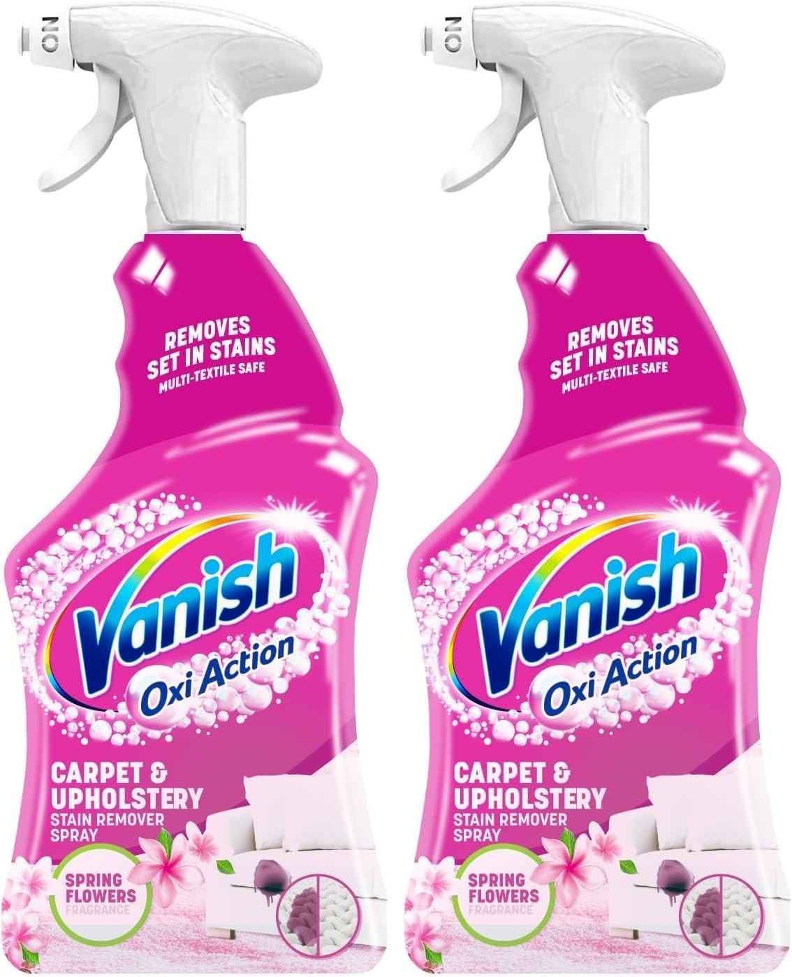 2x750ml Vanish Quitamanchas Pretratante alfombras y tapicerías spray